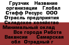 Грузчик › Название организации ­ Глобал Стафф Ресурс, ООО › Отрасль предприятия ­ Складское хозяйство › Минимальный оклад ­ 26 000 - Все города Работа » Вакансии   . Самарская обл.,Отрадный г.